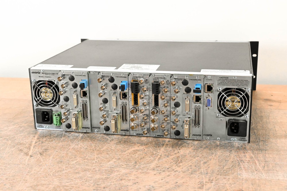 Evertz 7700FR-C Multiframe Chassis with Cards CG00423