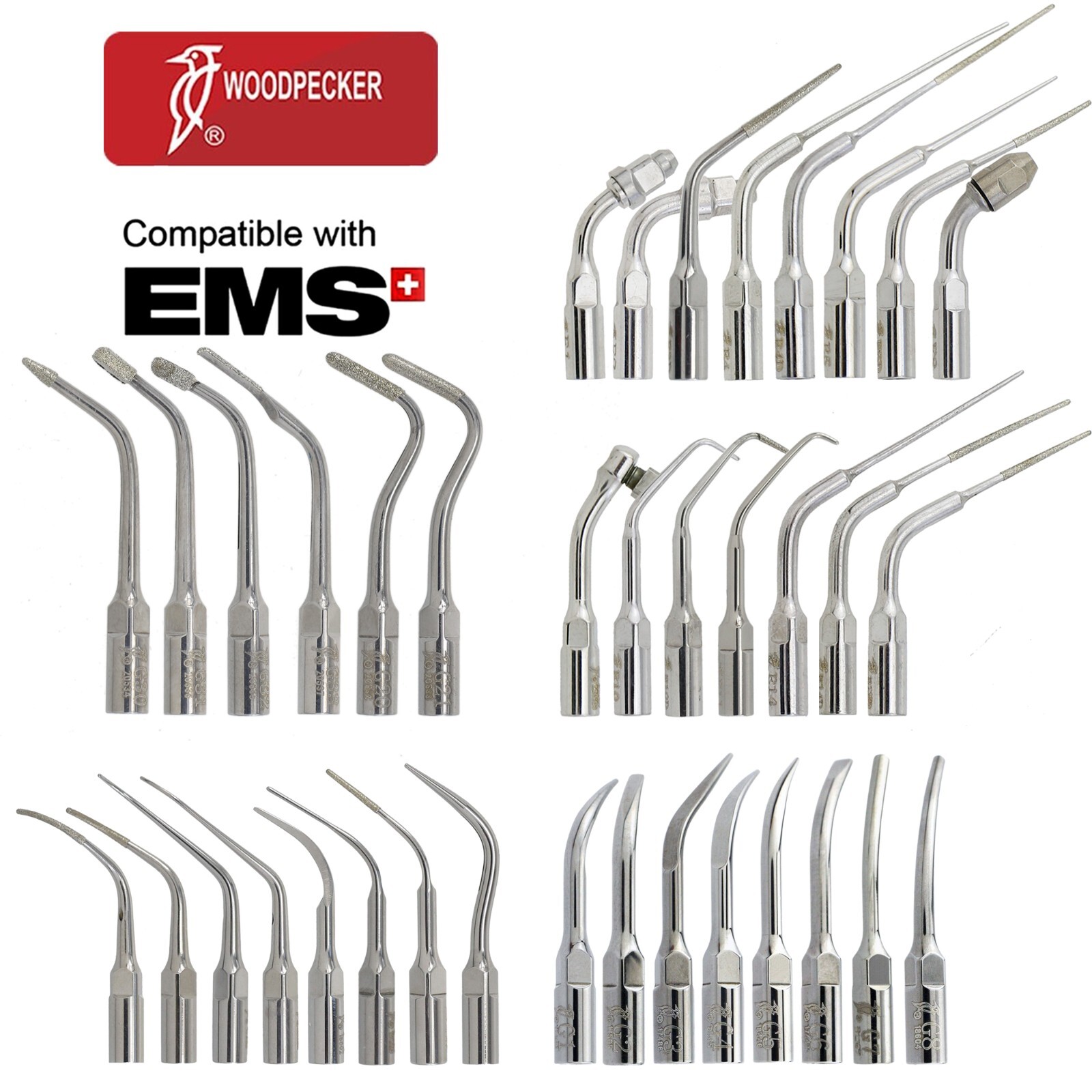 Woodpecker Dental Ultrasonic Piezo Scaler Tips Scaling Endo Perio Cavity EMS Tip