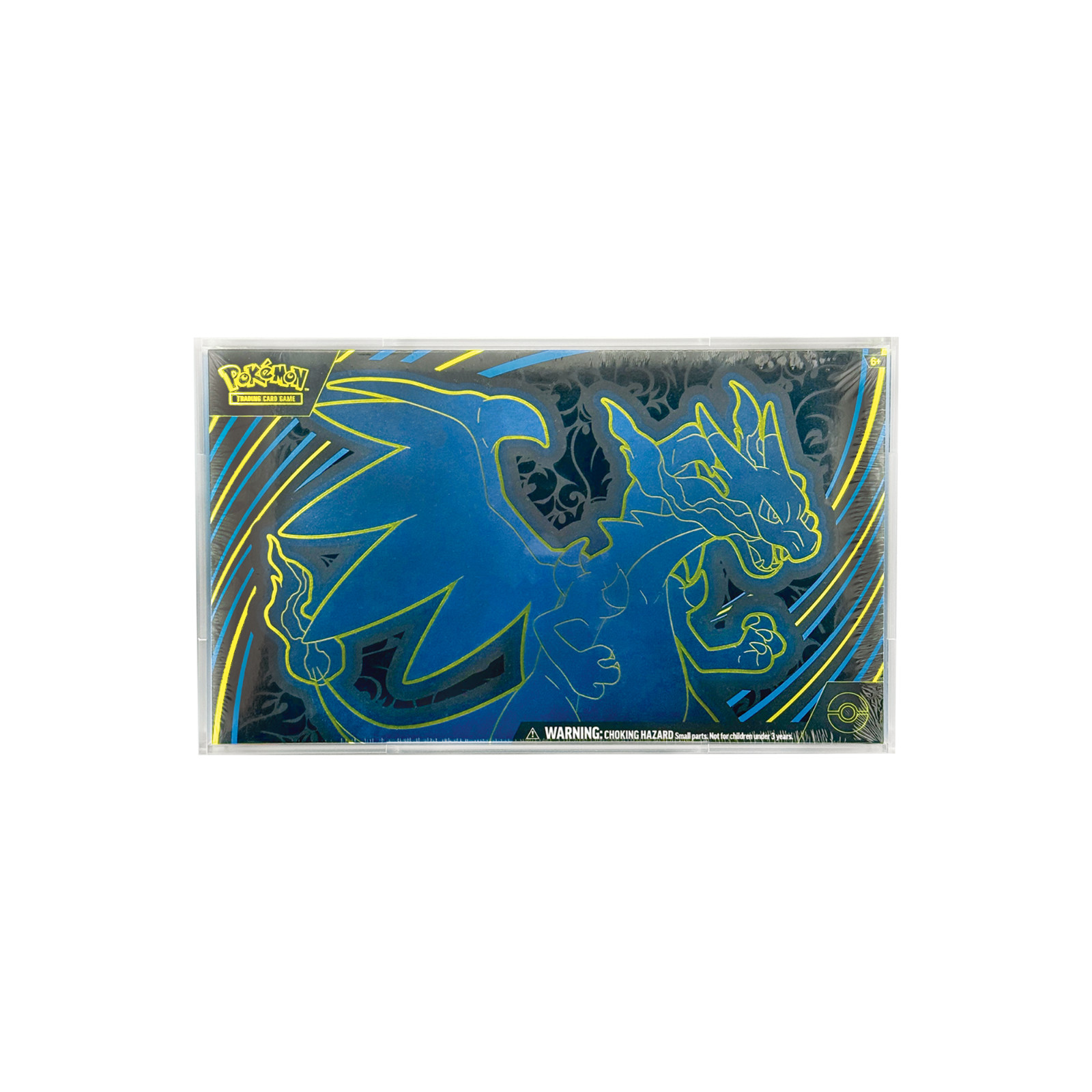 Press Fit Acrylic Display Case for Pokemon Mega Charizard X EX UPC