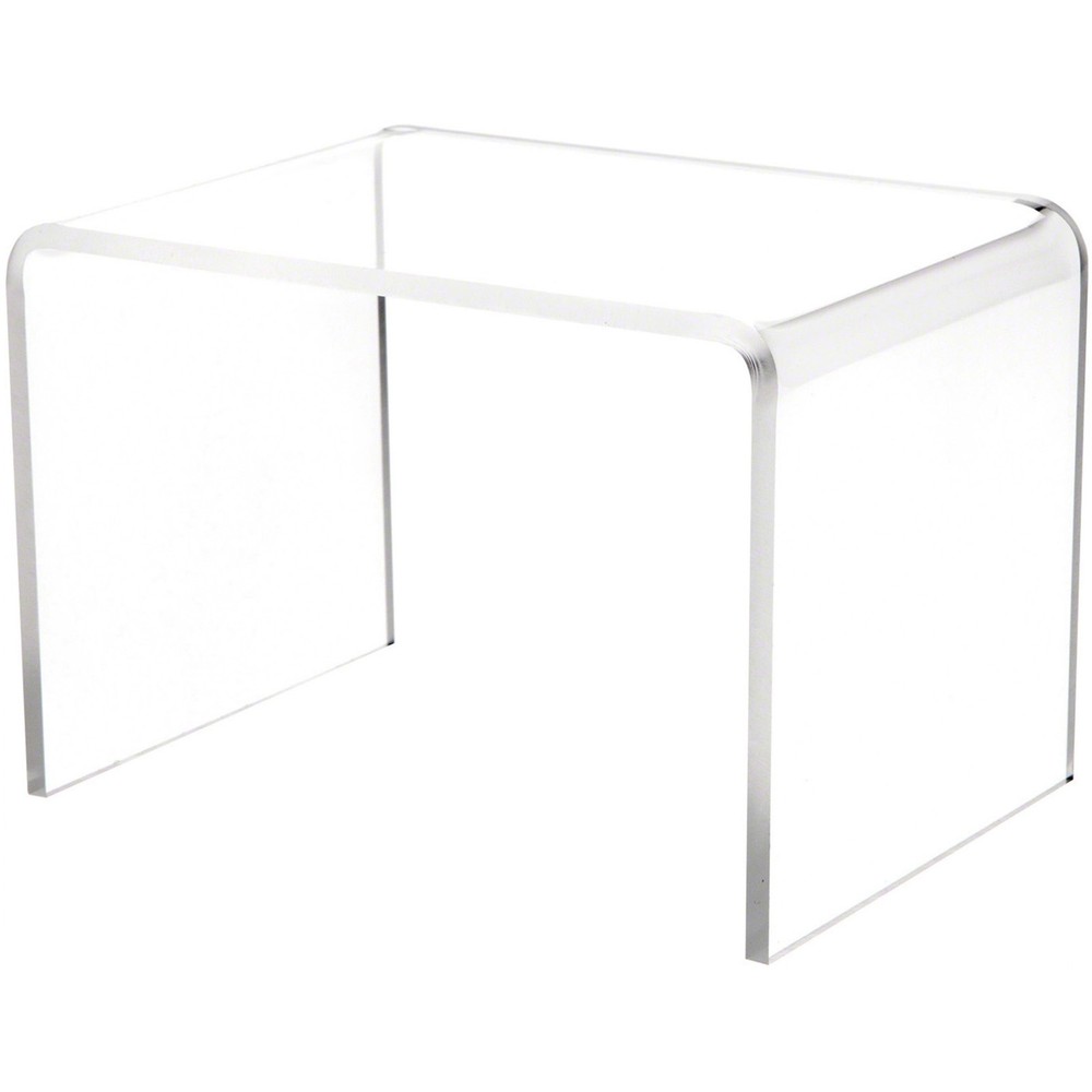 Plymor Clear Acrylic Rectangular Display Riser, 4" H x 6" W x 4" D (3/16" thick)