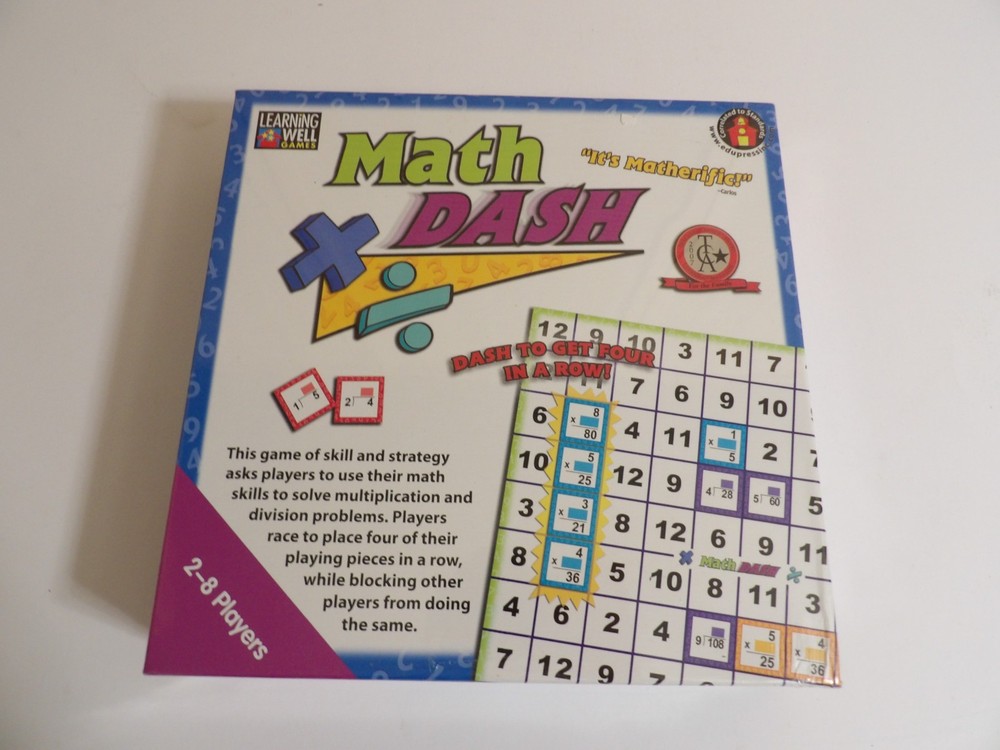 Math Dash Multiplication & Division Board Game