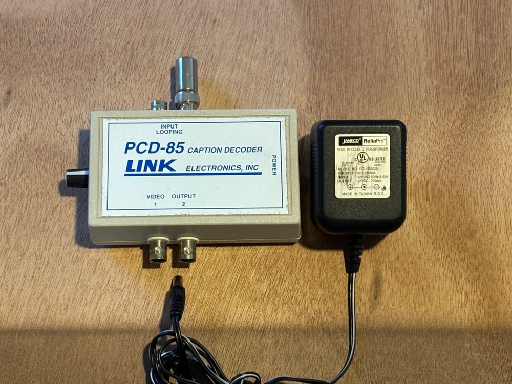 Link Electronics - PCD-85 - Portable Closed Caption Decoder - with Power Supply