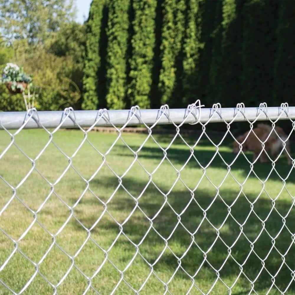 6 Ft. X 50 Ft. 11.5- Gauge Galvanized Steel Chain Link Fence Fabric Diamond Mesh