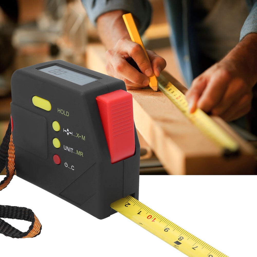 Portable 5m Digital LCD Display Electronic Measuring Tape Woodworking Ruler