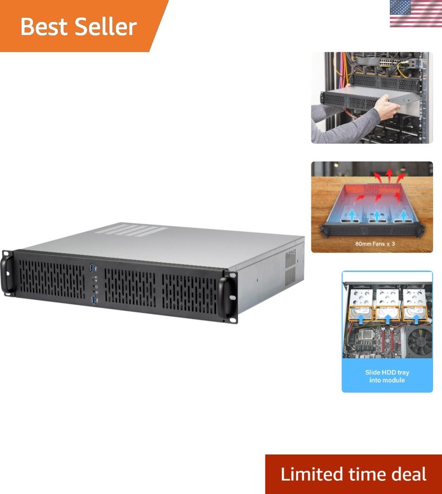 Premium 2U Rackmount Server Case with High-Density Cooling & Expandable Storage