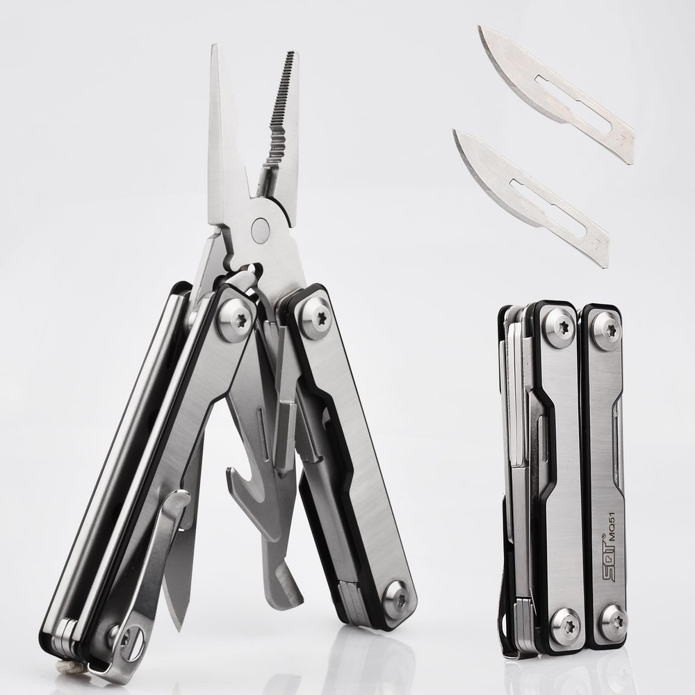 SQT2051 11-in-1 Multitool - Foldable, Professional Multitool for Men, DIY, Ou...