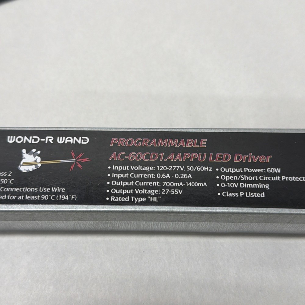 LED Driver WOND-R WAND PROGRAMMABLE AC-60CD1.4APPU AC ELECTRONICS NEW BALLAST