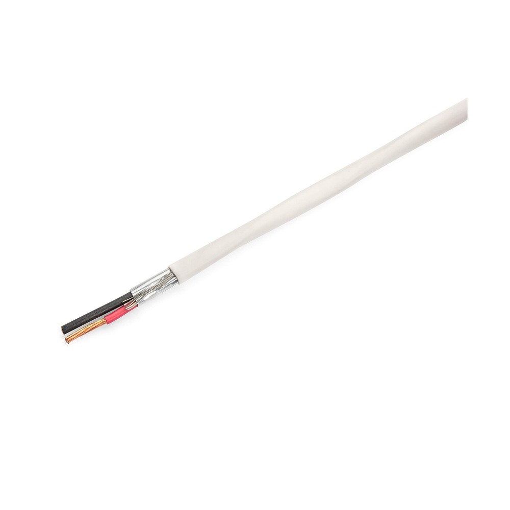 18 AWG 2/C Str CMP Plenum Rated Shielded Sound & Security Cable - 1000 Feet -...