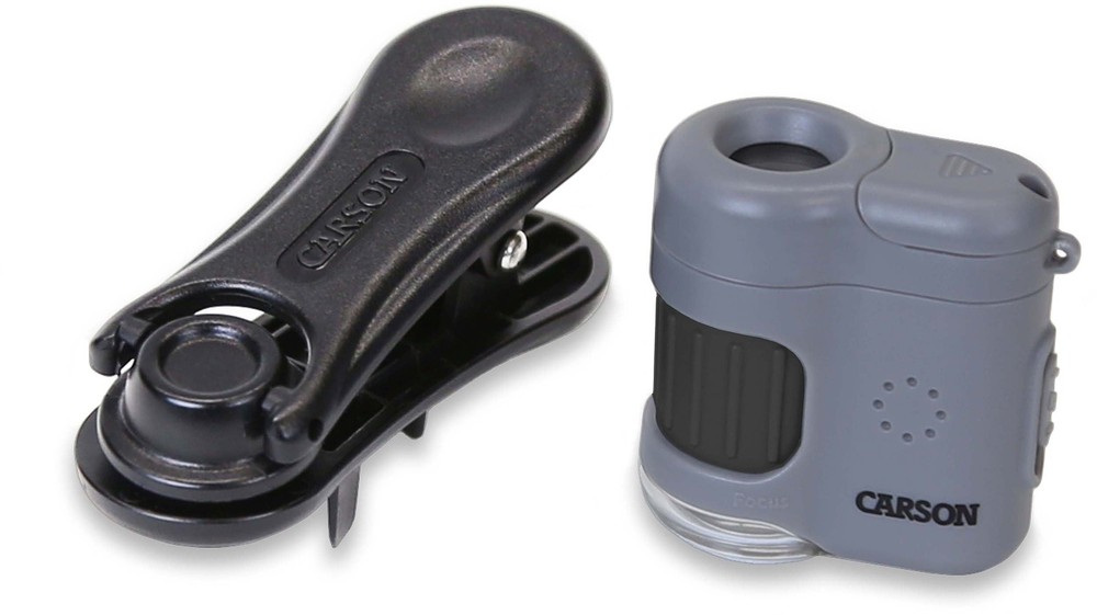 Carson MicroMini HookUpz 20X Microscope, Black/Grey, MM-380