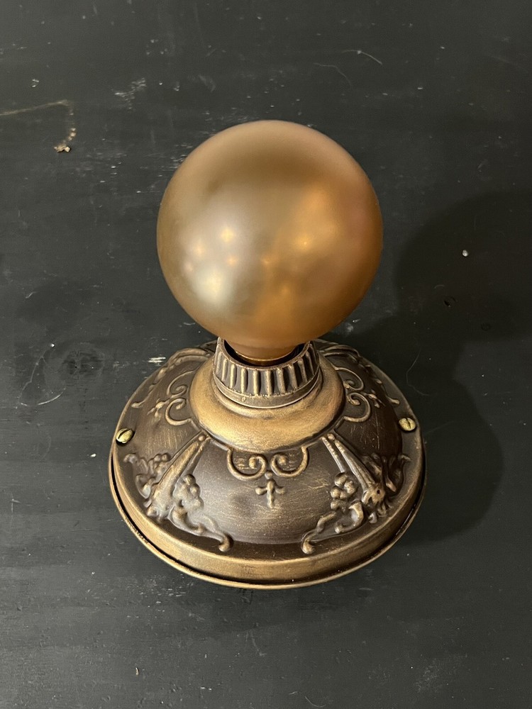 Antique polychrome Single flush mount ceiling fixture 22E