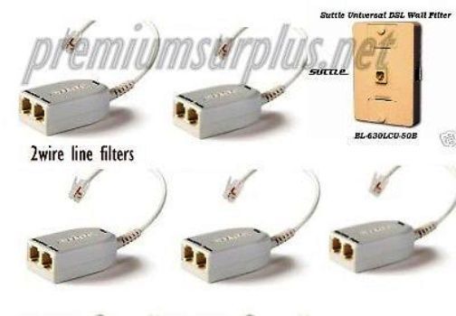 6 DSL Filters Kit 5-single 2wire 2 port 1-Wall Mount