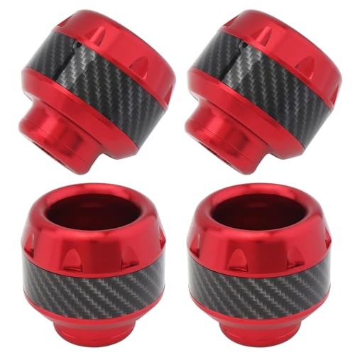 4pcs Universal Fork Frame Sliders Crash Protectors Wheel Crash Protector Red
