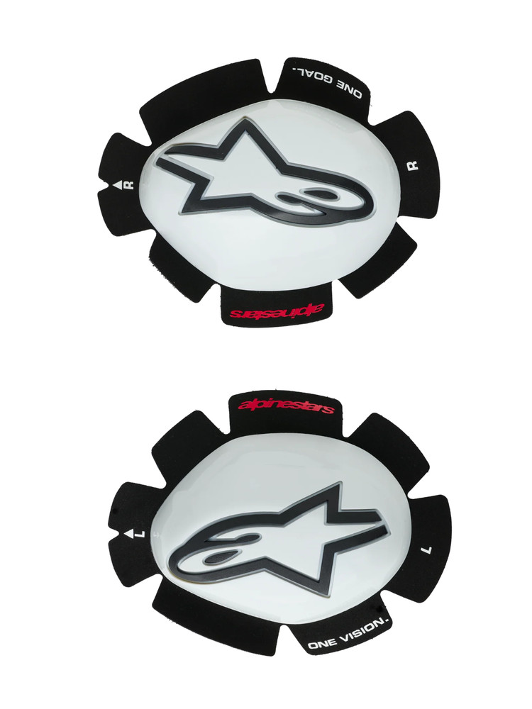 Alpinestars GP Tech Knee Sliders - White/Black (PAIR)