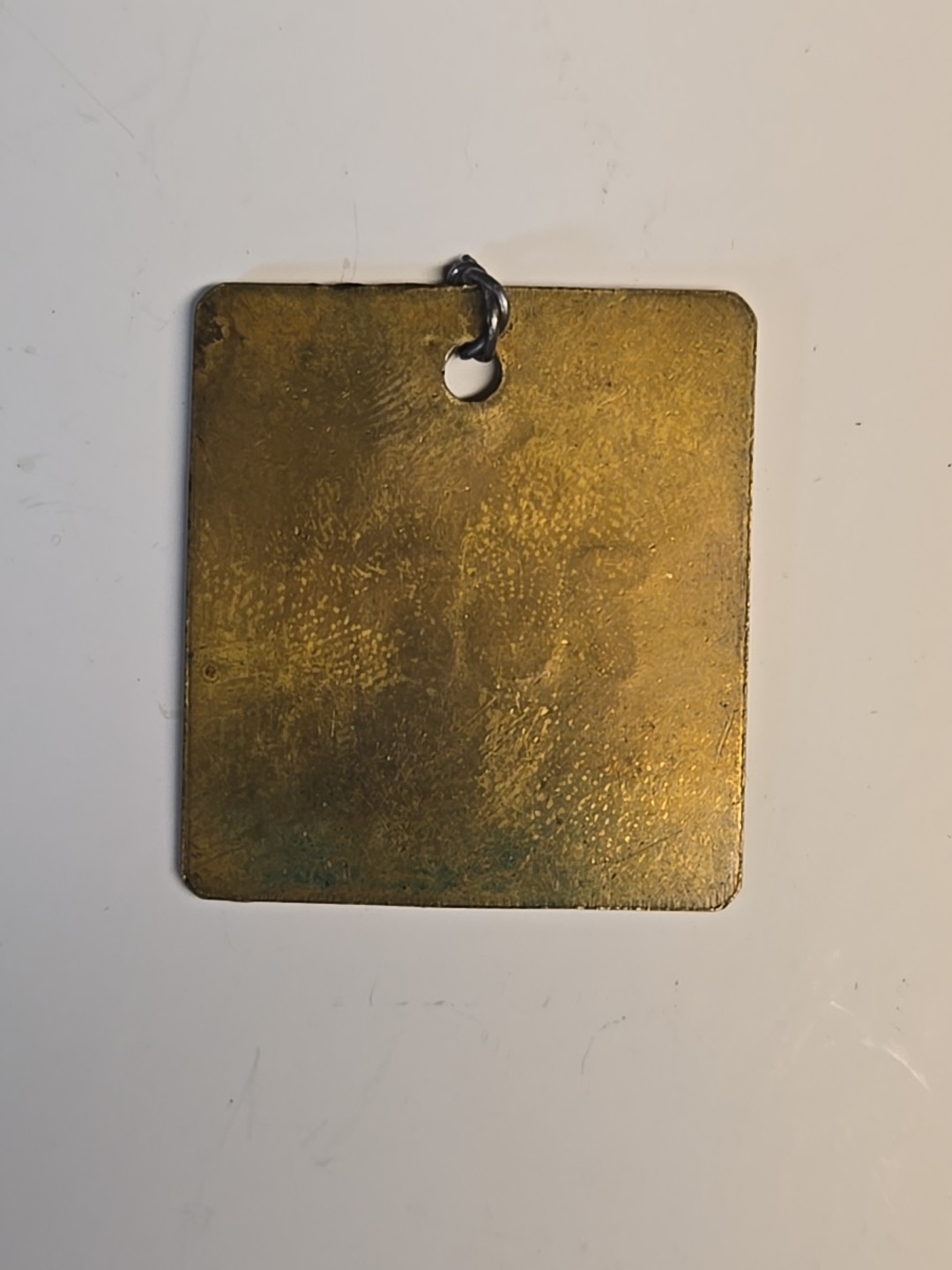 Vintage Brass Oil Burner Permit Tag M.F.D. 7526 Fire Dept Memorabilia Antique