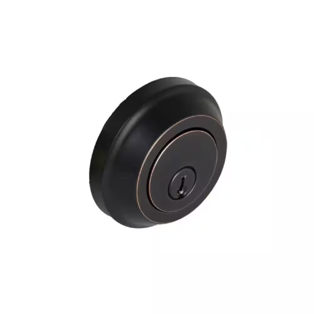 Aged Bronze Low Profile Single Cylinder Deadbolt