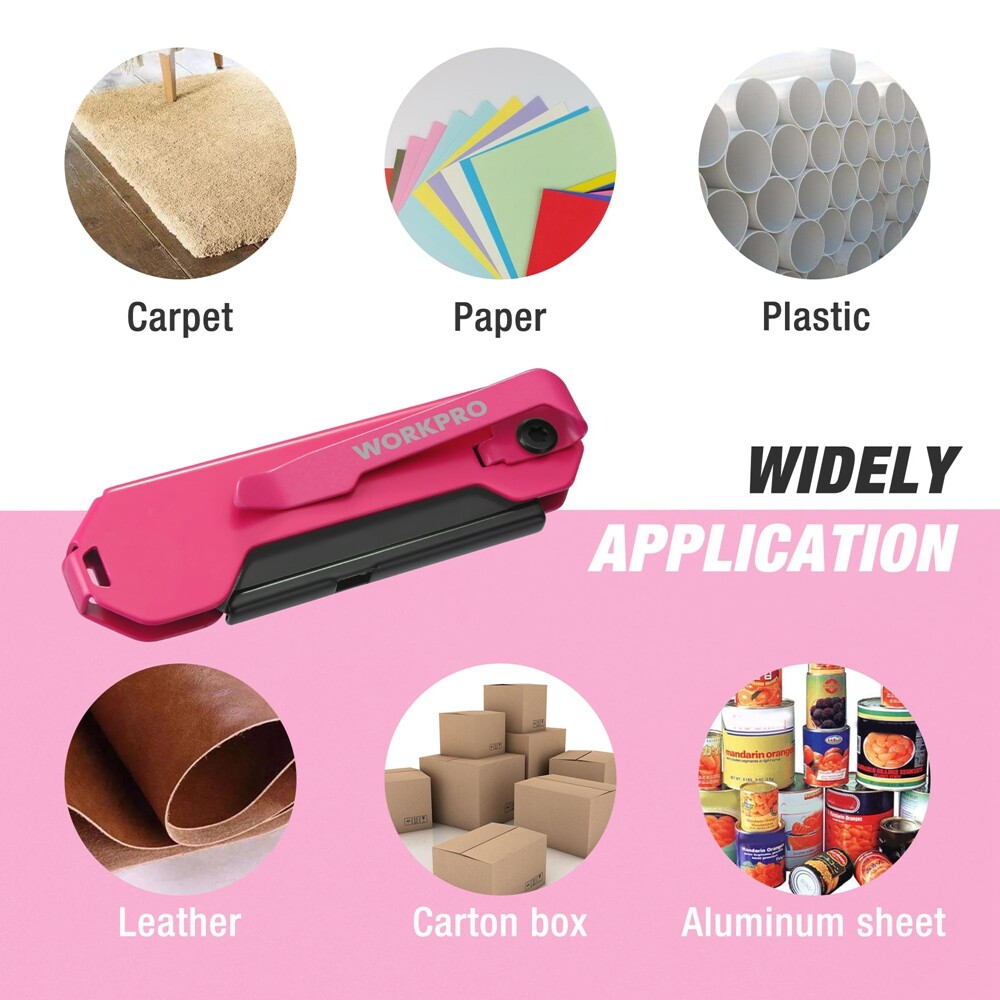 WORKPRO New Folding Utility Knife Mini Box Cutter with Quick Open Axis Lock US