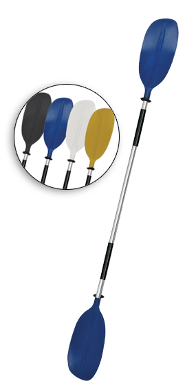 Oceansouth Aluminum Kayak Paddle Blue Asymmetric Detachable Lightweight Canoe