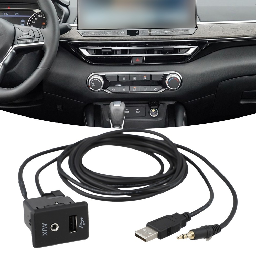 280234BA0B AUX Socket + USB Cable for Nissan Frontier Rogue and Altima Models