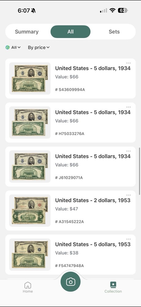 Rare Notes. Silver Certificates, Hawaii Etc