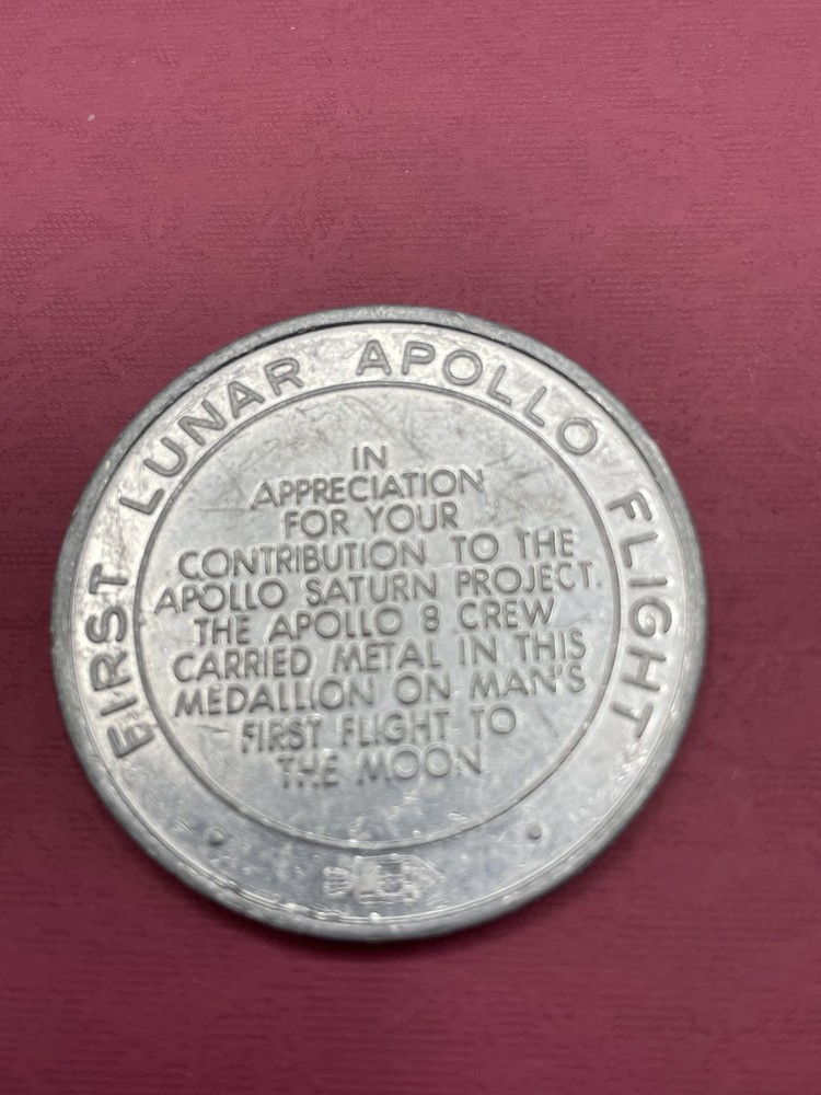 First Lunar Apollo Flight Medal, 1968