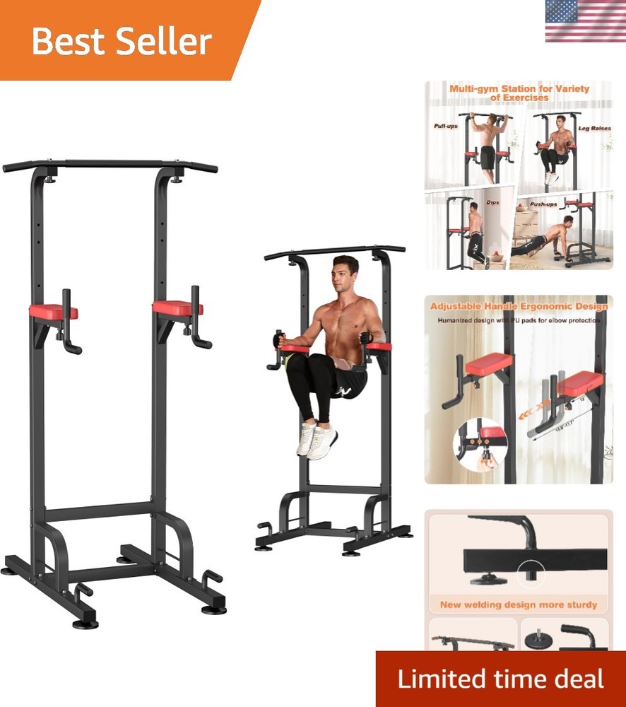 Multi-Function Power Tower with Adjustable Handle - Fitness for All Levels
