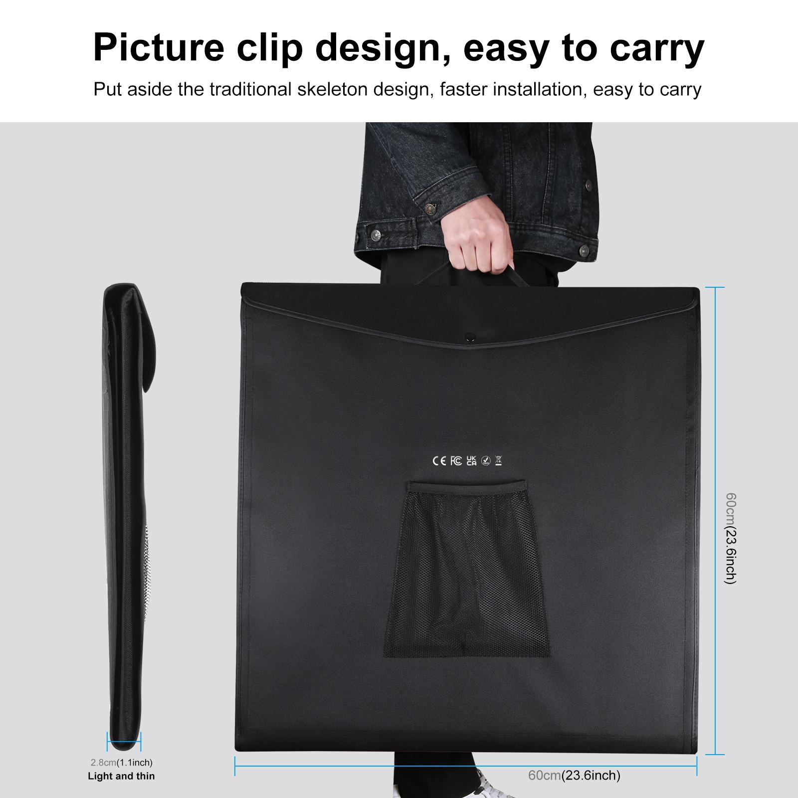 24"x24" Foldable LED Photo Light Box Tent Large Portable Cube Studio Photography