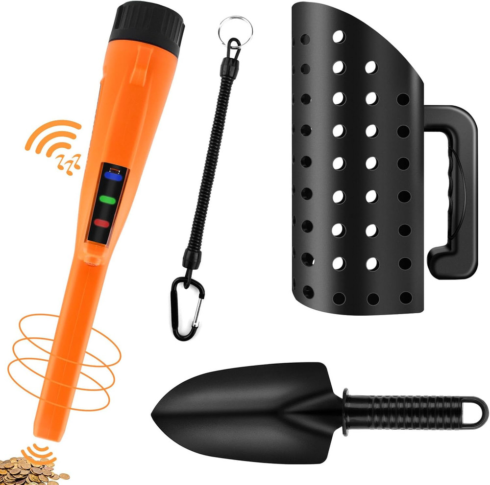 Metal Detector Pinpointer & Accessories Kit, Waterproof Handheld Pin Pointer Wan