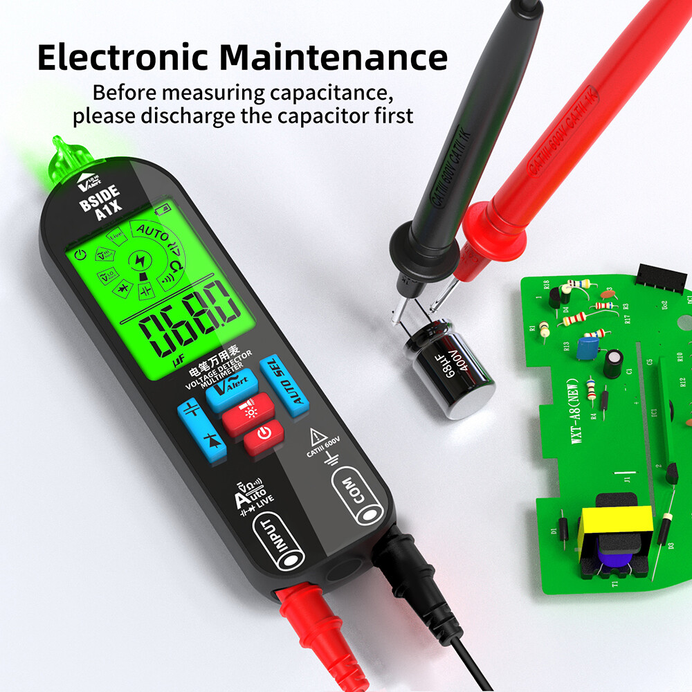 A1X Digital LCD Multimeter DC/AC Voltage Tester Resistance Meter with Flashlight