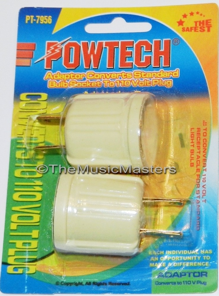 4X AC POWER PLUG to Standard Screw Base BULB SOCKET Electrical Adapter Converter