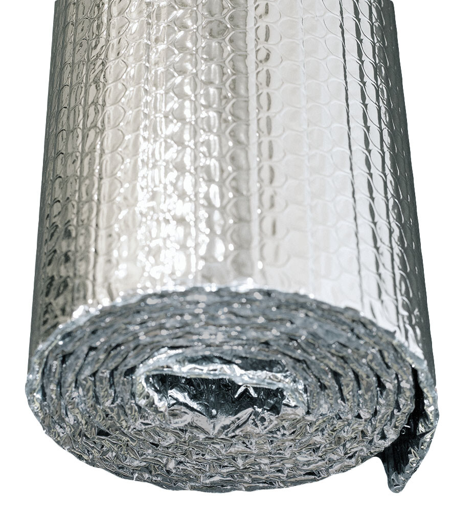 (4 Pack) 6" x 25' Reflective Double Poly Core Pipe Duct HVAC Wrap Insulation R8