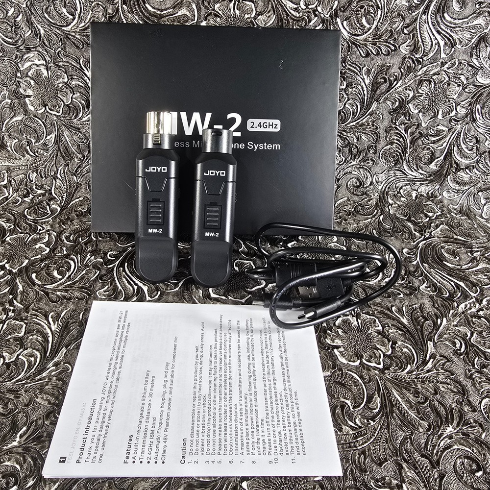 JOYO MW-2 Wireless Microphone System with Phantom Power - Open Box