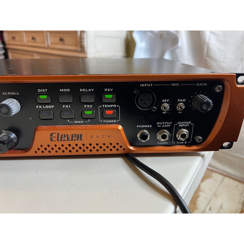Avid Eleven Rack Guitar Multi-Effects Processor Pro Tools Interface Orange Black