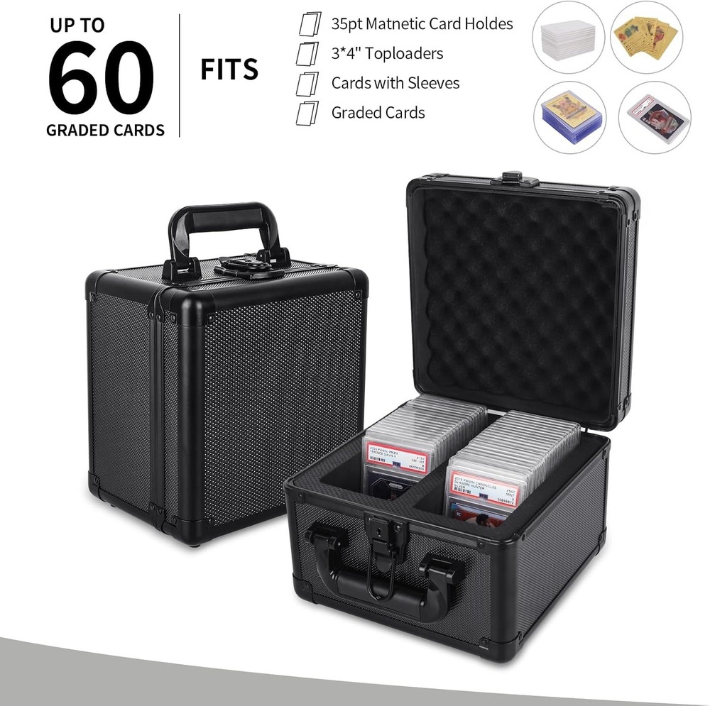 Graded Card Storage Box - Secure & Spacious for PSA, CSG & BGS Cards
