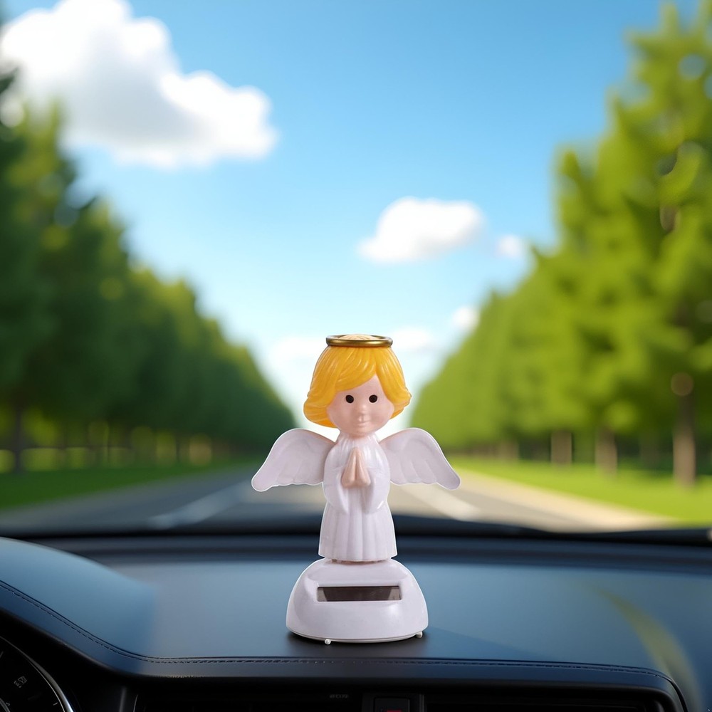 White Solar Powered Dancing,Angel Solar Dancing Figures,Solar Powered Shaking...