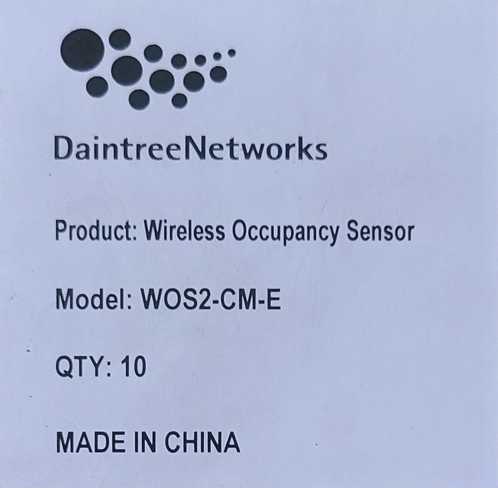 GE DaintreeNetworks Wireless Occupancy Sensor - WOS2-CM-E (QTY 10)