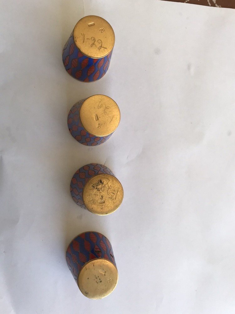 Russian Enamel Vodka Cups