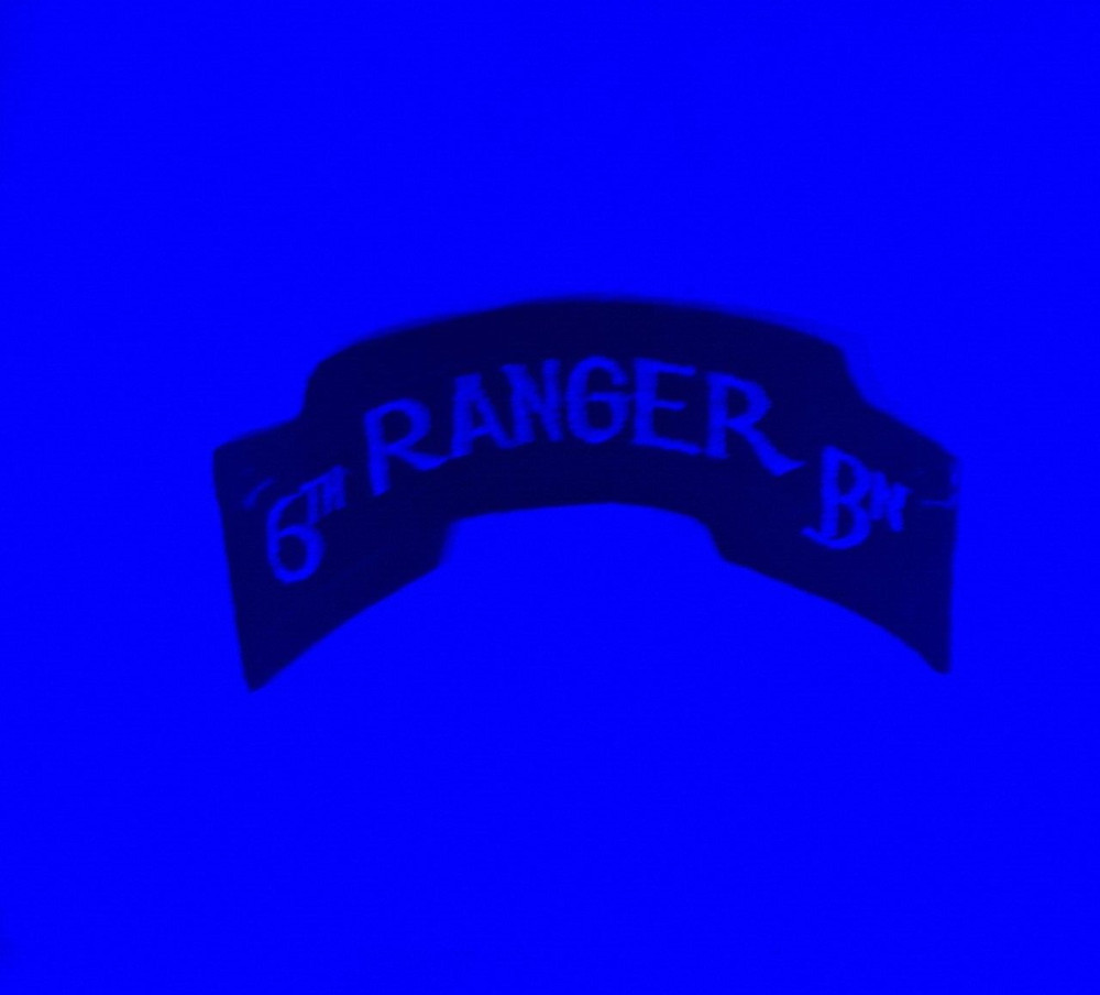 US Army Authentic WW2 Era 6th Ranger Battalion "Rada Scroll" on felt Patch
