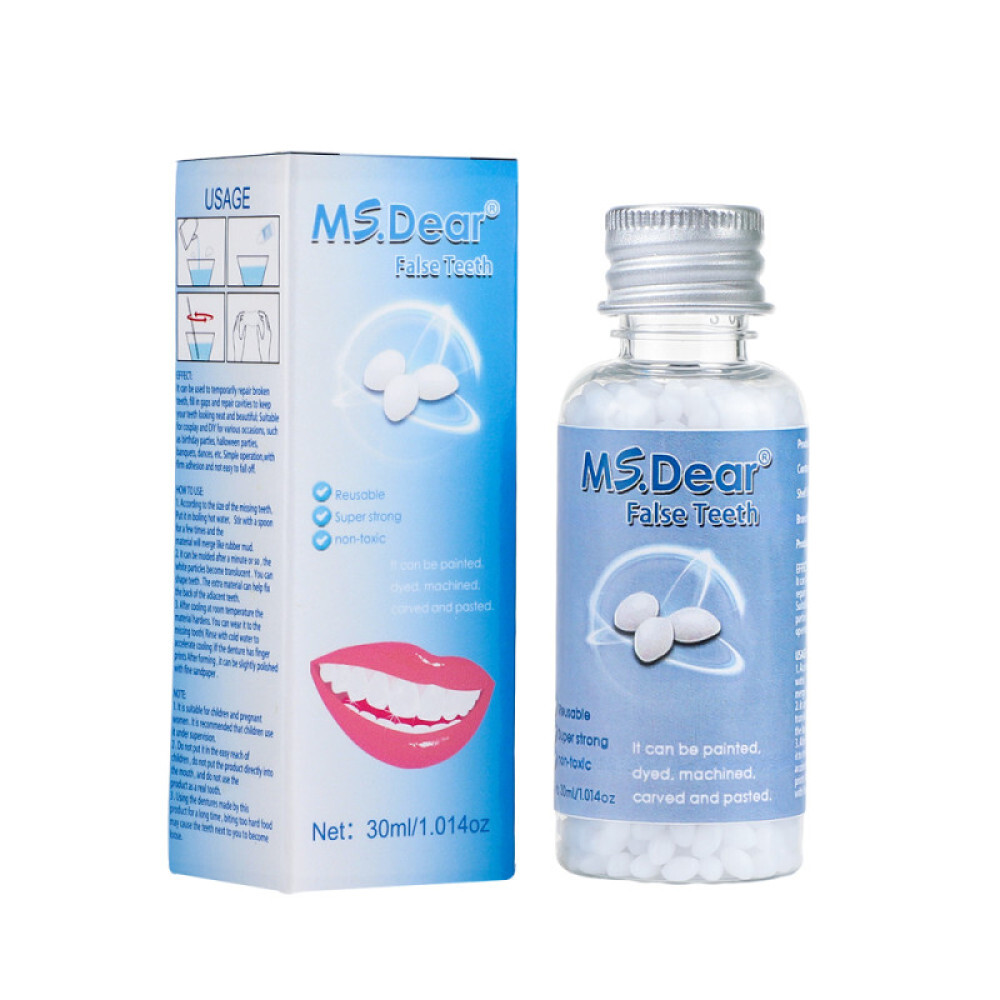 Tooth Repair Granules Temporary Kit Fitting Beads Reusable Moldable False Teeth~