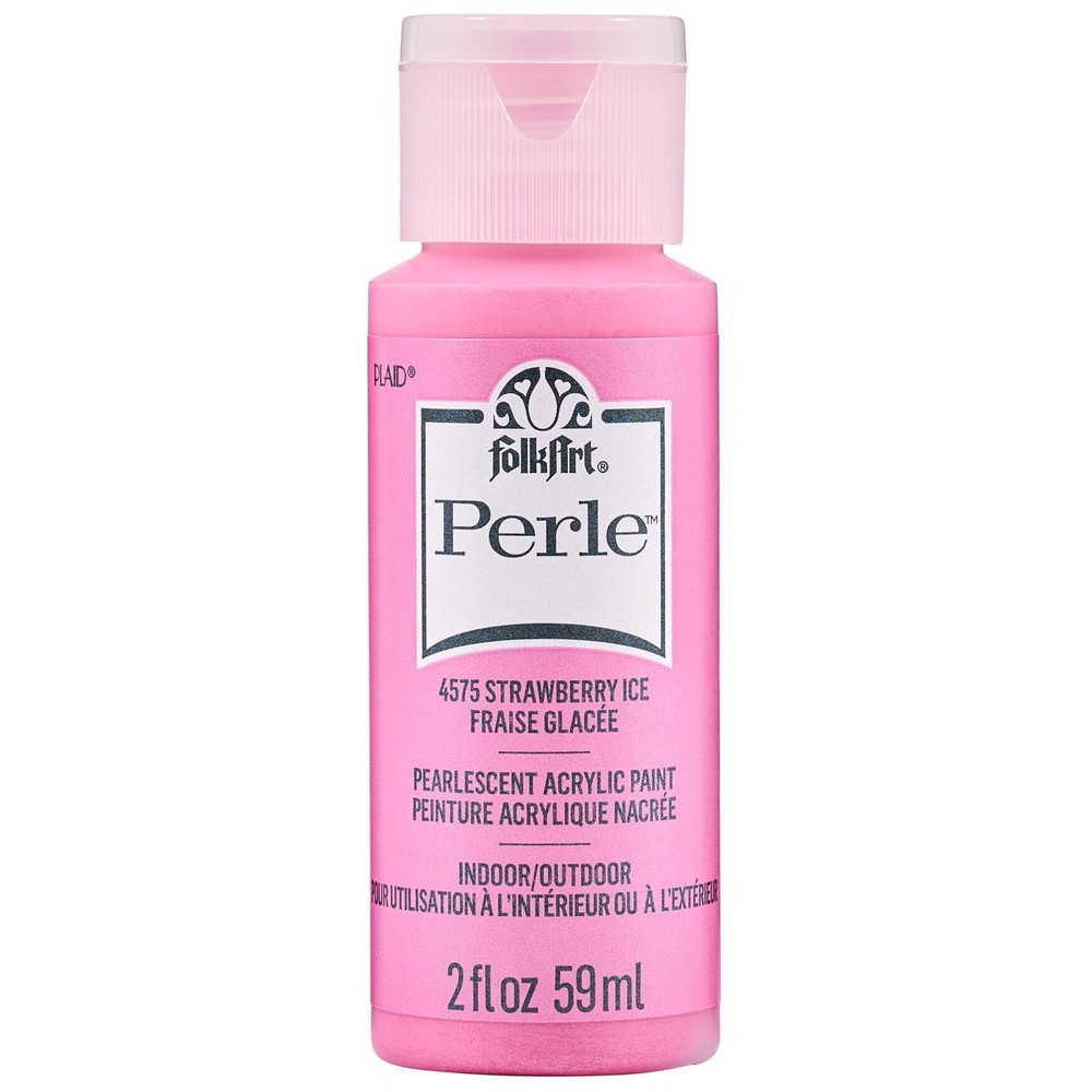 FolkArt Perle Acrylic Paint 2oz-Strawberry Ice