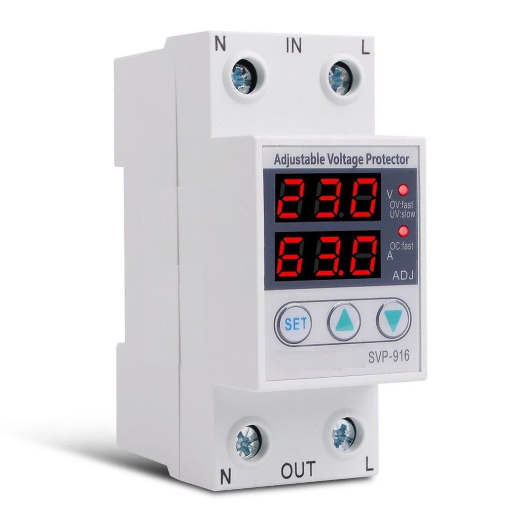 Adjustable Voltage Surge Protector SVP916 Current Limiting 40A 63A 80A
