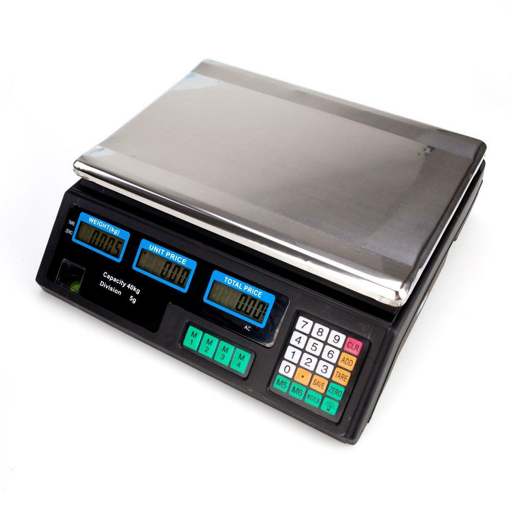 88lb 40kg Digital Scale Computing Price Electronic Counting Weight HD Backlit