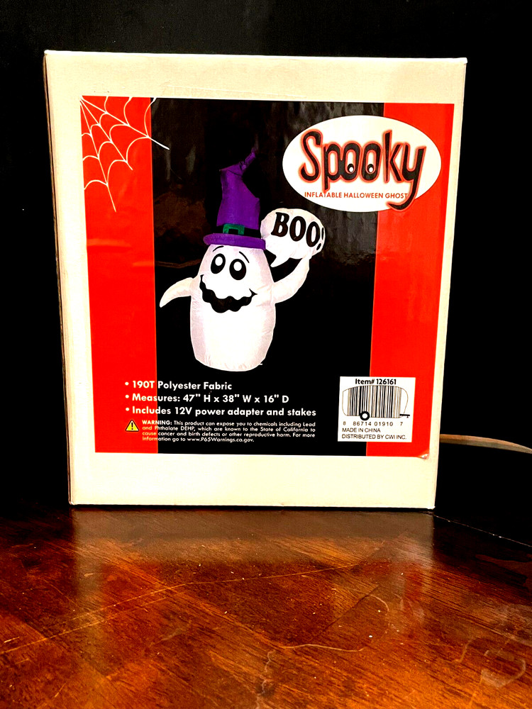 Halloween Lawn Inflatable Friendly Boo Ghost  Yard Decor  4ft