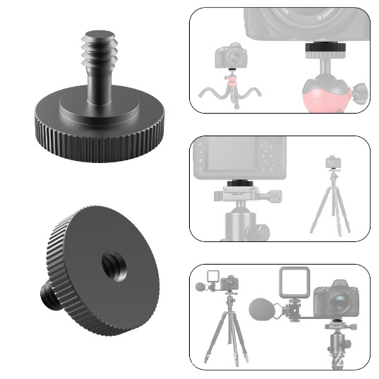 2pcs Universal 1/4” Camera Thumb Screws Camera Quick Release L Bracket Screws