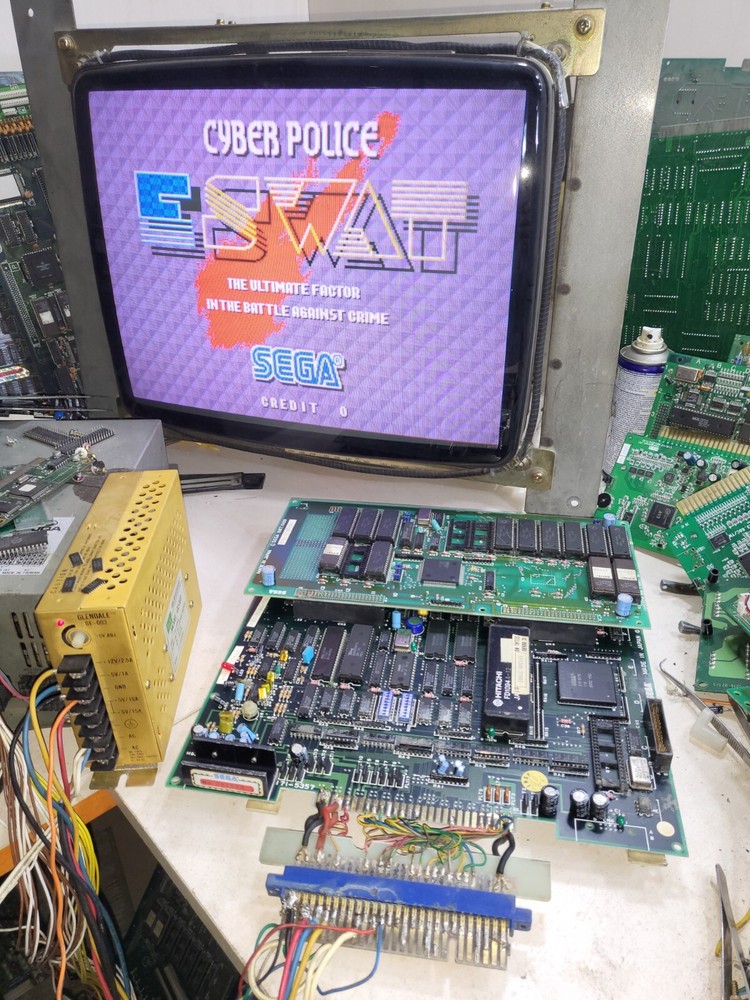 Original Sega E-Swat Arcade PCB Board Tested Working 100%