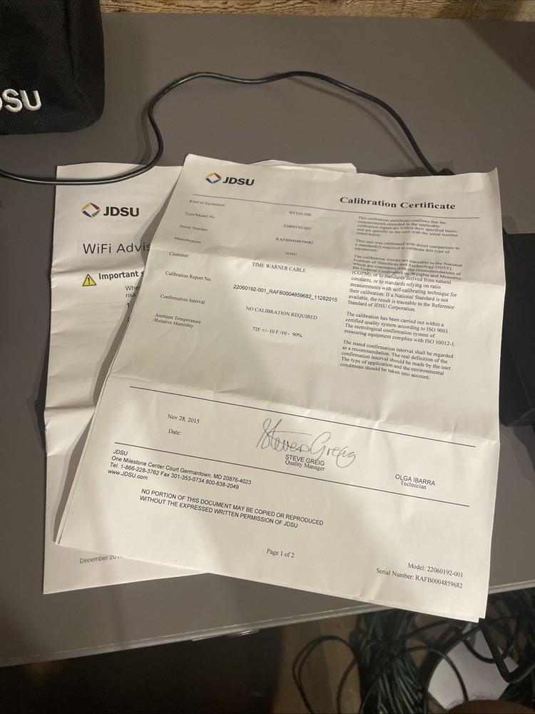 JDSU WFED-300AC WiFi Advisor Wireless LAN Analyzer