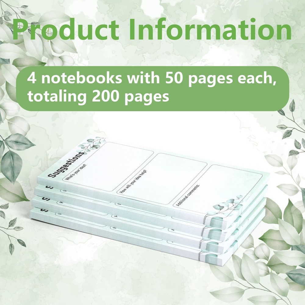 Lesnala 200 Sheets Suggestion Cards Comment Form Continuous Improvement Table...