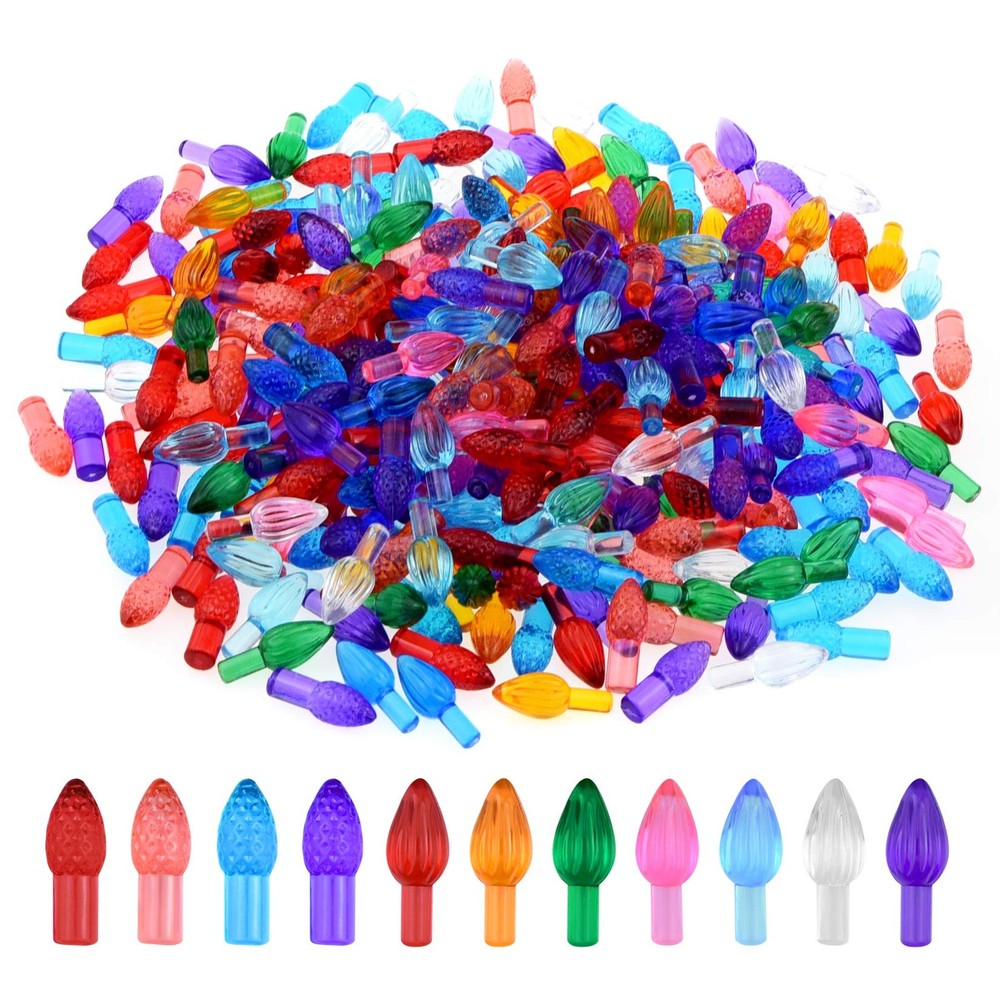Tongcloud 300pcs Replacement Lights Bulbs for Ceramic Small, Colorful