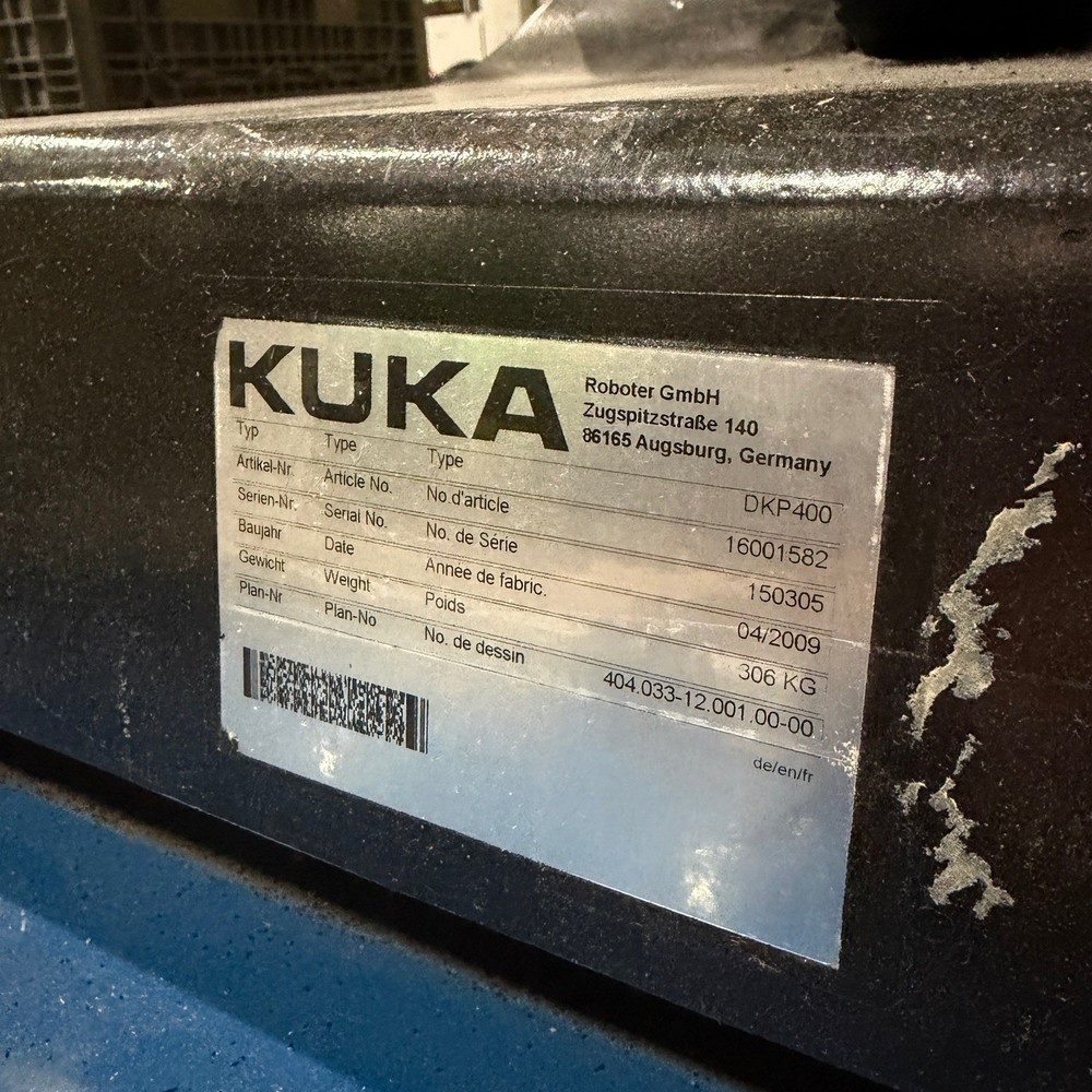 KUKA DKP400 2-Axis Robotic Positioner – 400kg Payload