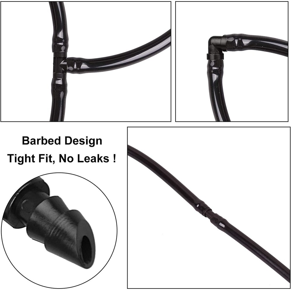 JAYEE 100 Pack Drip Irrigation 1/4' Barbed 100P-Coupling, D 100P- Couplings