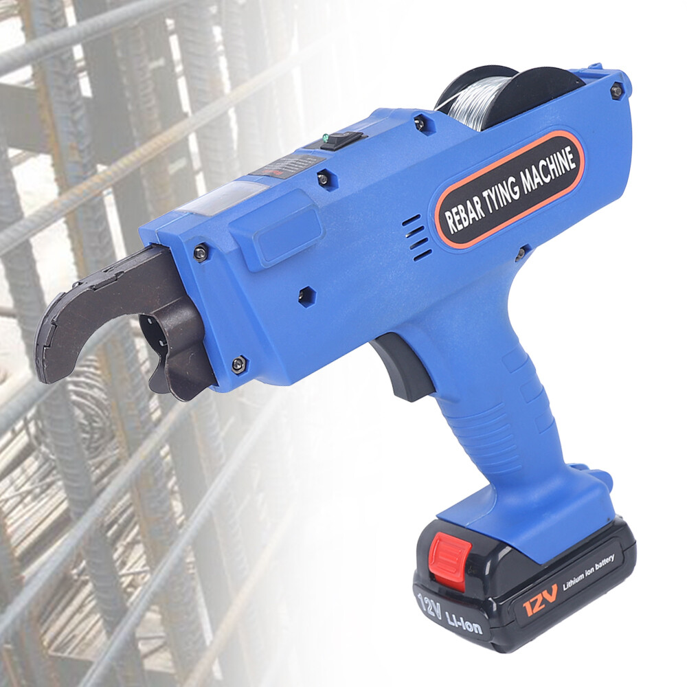 Automatic Rebar Tier Tying Machine Strapping Computer w/Electric +2 Batteries